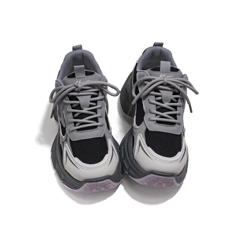 Warrior Low-Top Chunky Sneakers Women's Silver-1
