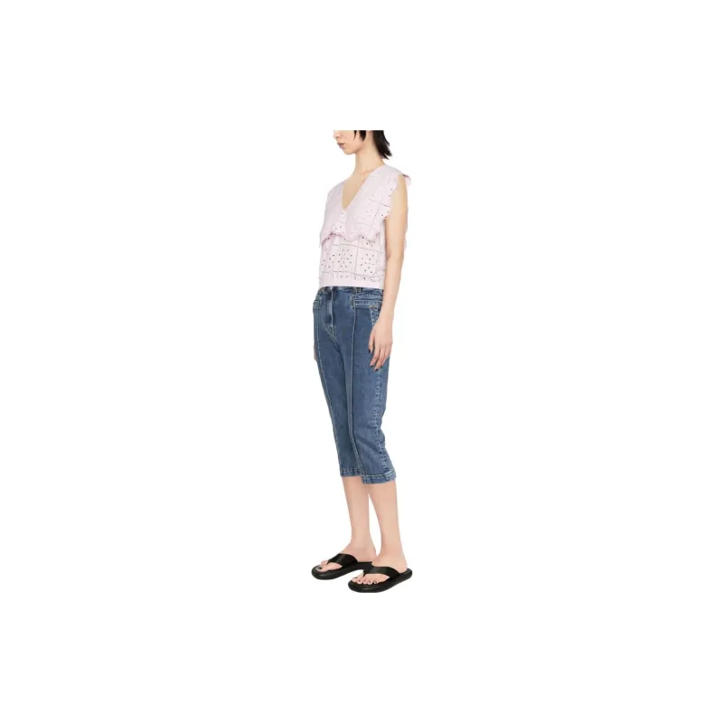 GANNI Broderie Anglaise Sleeveless Top-2