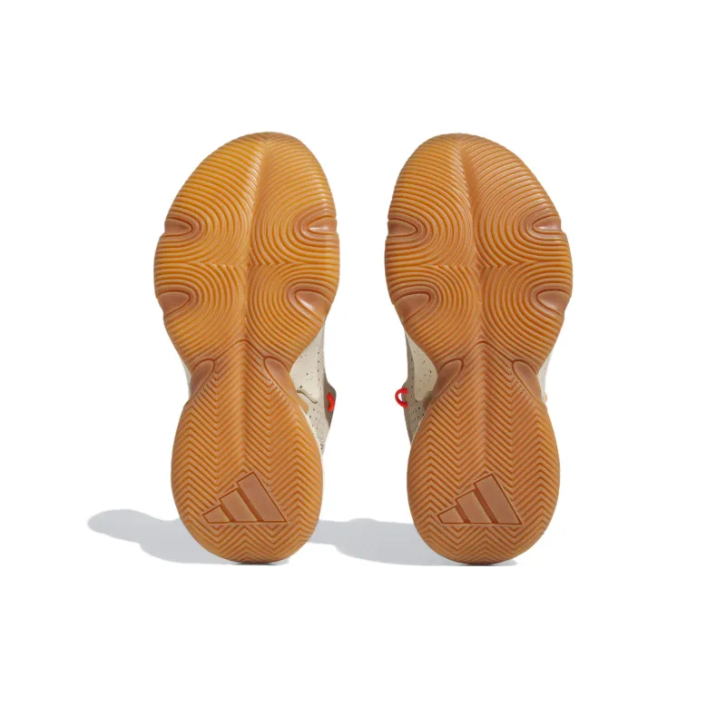 Adidas Originals Anti Slip Wear Resistant Low Top Children's Basketball Shoes Beige Kids'-5