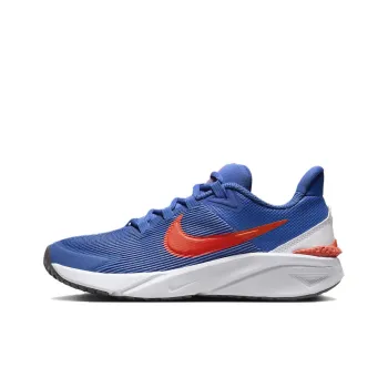 Nike Star Runner 4 Anti-Slip Wear-Resistant Low-Top Kids' Running Shoes Blue White Teenagers