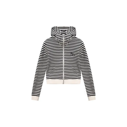 Captainbeer Cropped Coats Women's Stripes