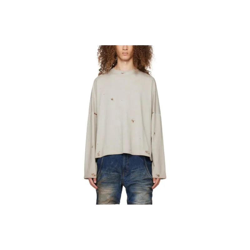 WE11DONE SS24 T Shirt Unisex Beige-2