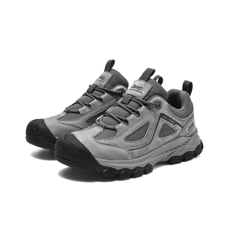Jeep Pathfinder Collection Slip Resistant, Abrasion Resistant, Breathable Low Top Hiking Shoes Men's Gray-2