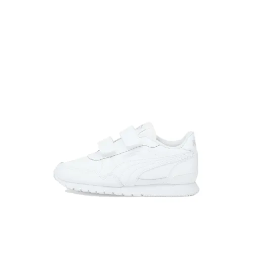 Puma ST Runner V3 Leather Little Kid 'Triple White'