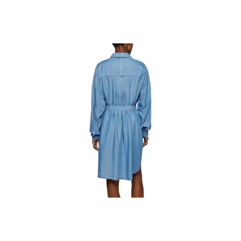 HUGO BOSS Long Sleeved Dresses Women's Blue-2