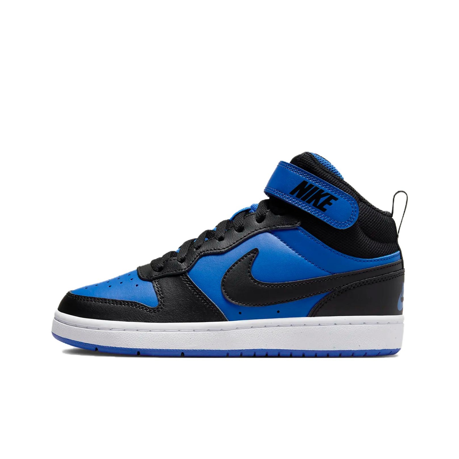 Nike Court Borough Mid 2 GS Black Game Royal POIZON