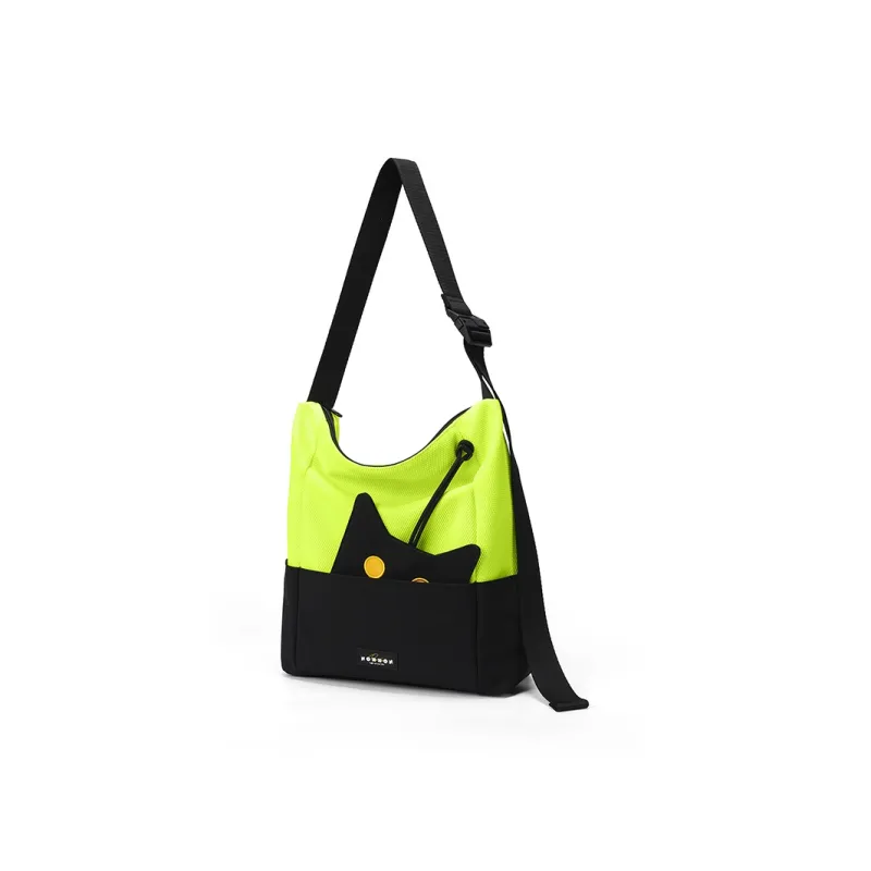 NOXXON Nylon Fabric Tote Bag Shoulder Bag Regular Women's Khaki/Neon Green-3