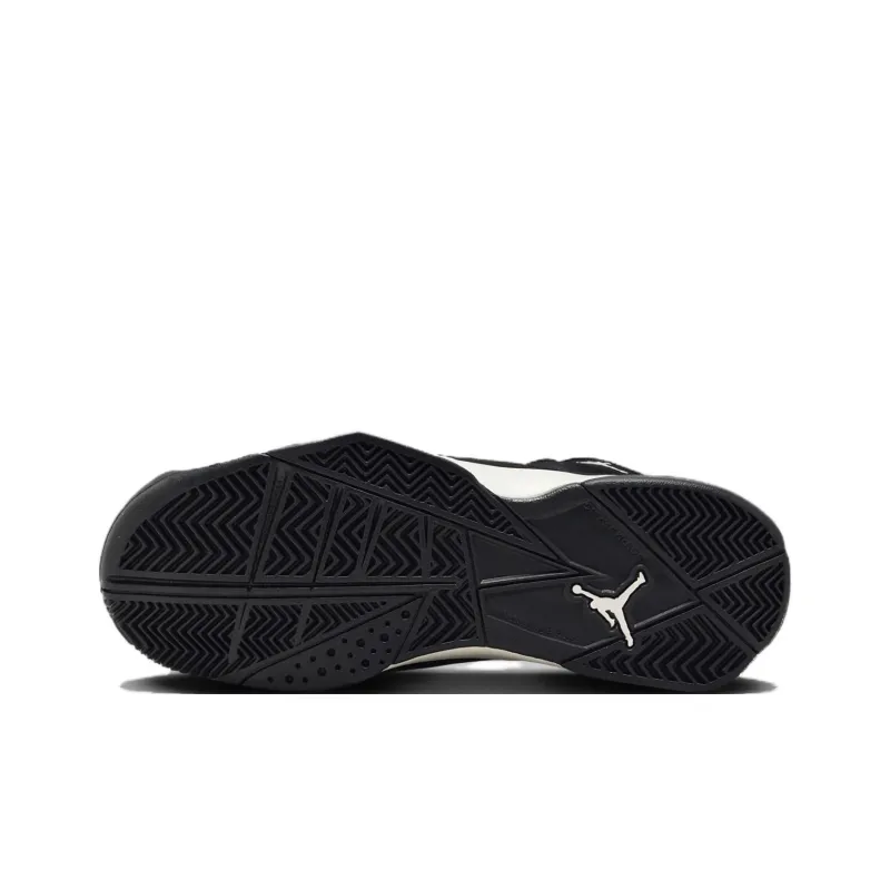 Jordan True Flight Abrasion Resistant High Top Children's Basketball Shoes Black Teenagers-4