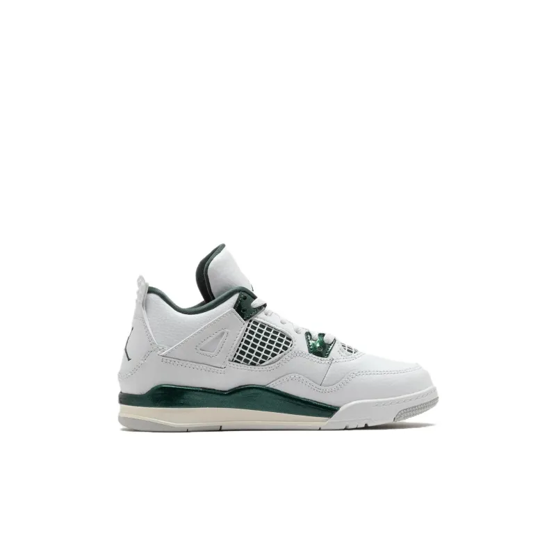 Jordan Air Jordan 4 Abrasion Resistant Mid Top Kids Lifestyle Shoes White Green Kids'-1