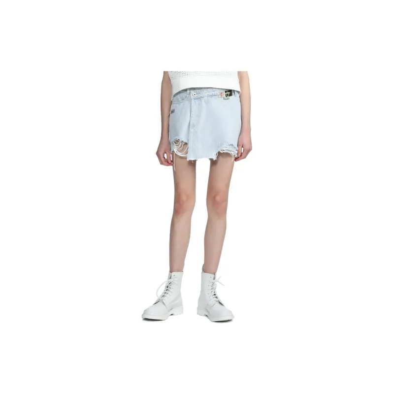 MUSIUM DIV Denim Short Skirts Women's BLX/Blue-3
