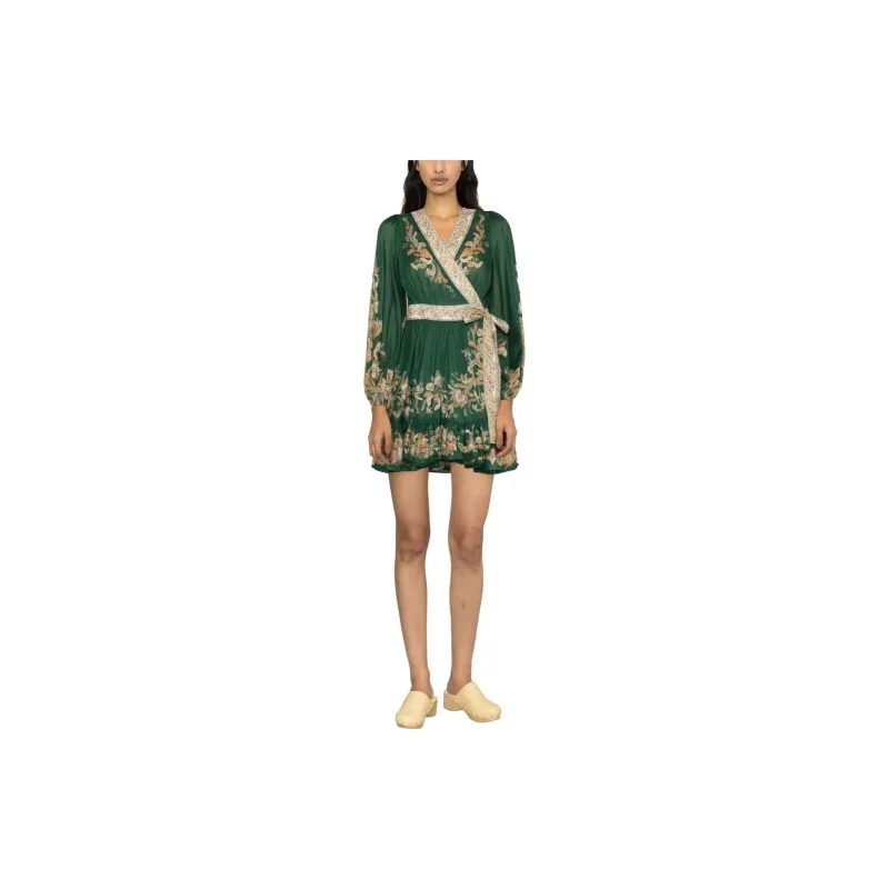 Zimmermann Long-Sleeved Dresses Women's Emerald Green-1