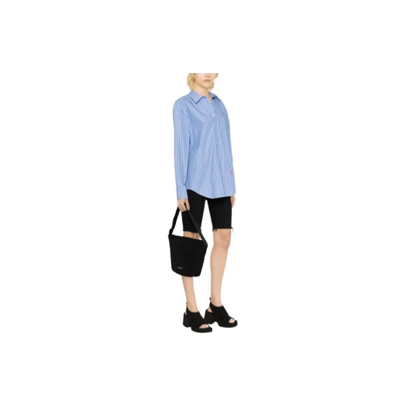 Alexander Wang Logo appliqué Striped Boyfriend Shirt-3