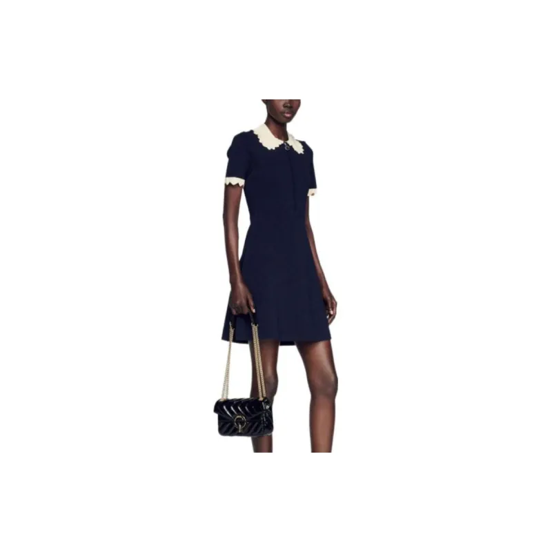 Sandro Short-Sleeved Dresses Women's Dark Blue-2