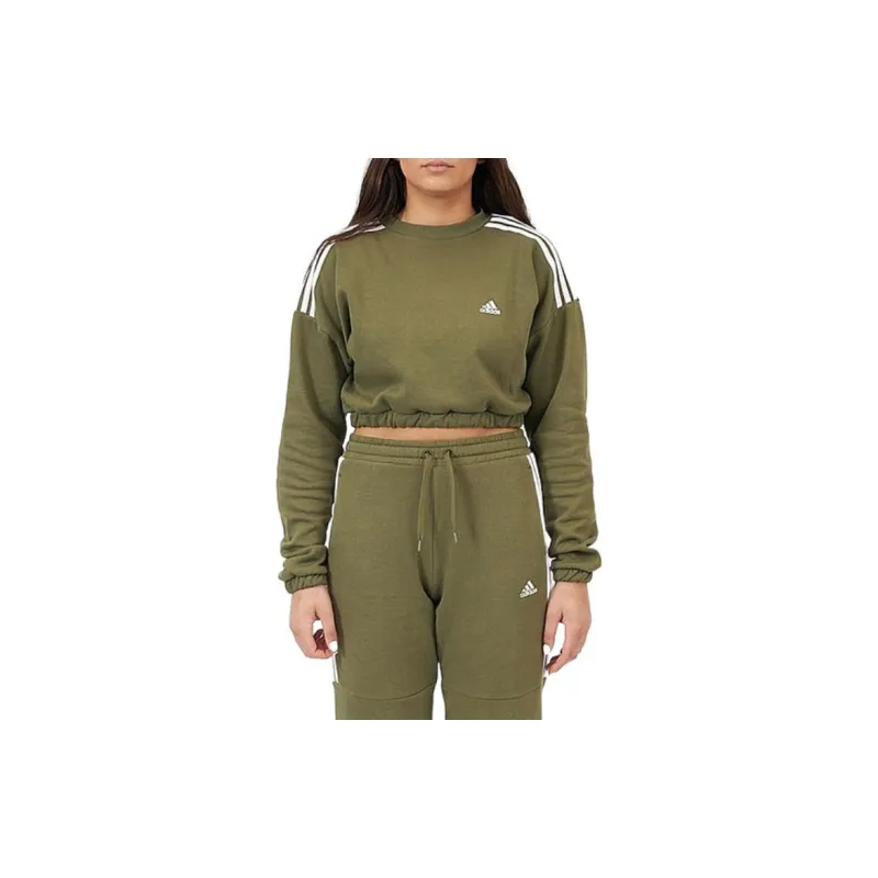 Adidas Sweatshirts Women's Dark Olive Green-3