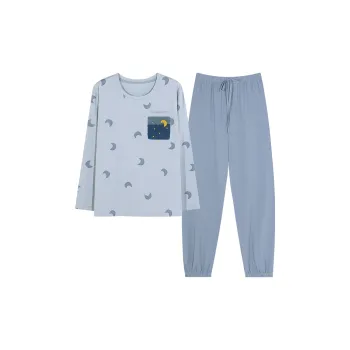 PBENO PD Pajama Set Women's Distant Mountain Blue