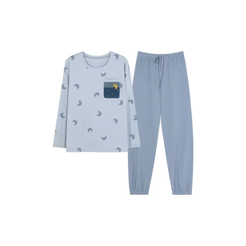 PBENO PD Pajama Set Women's Distant Mountain Blue