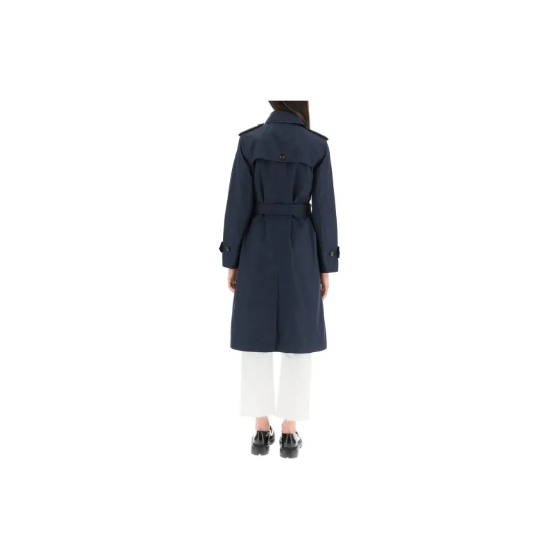 BARBOUR Trench Coats Women's Navy-3