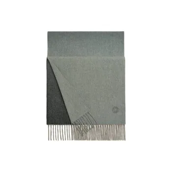 HERMES Cashmere Knit Scarves Men's Gray
