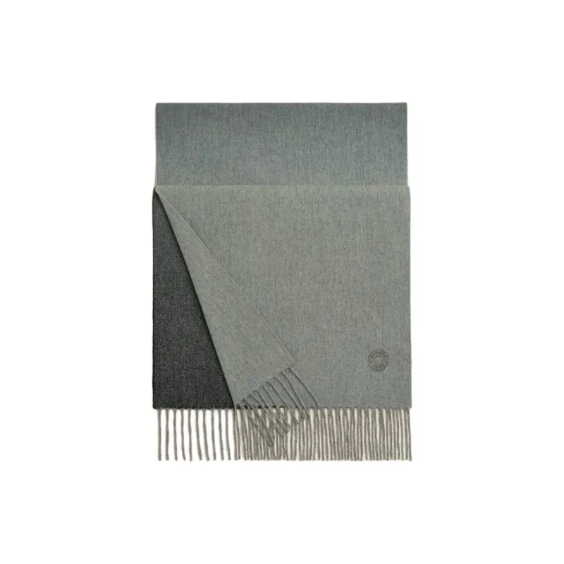 HERMES Cashmere Knit Scarves Men's Gray-0