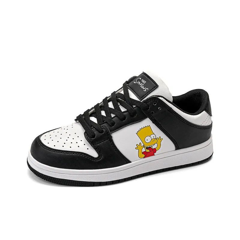 The Simpsons Skateboard Shoes Unisex Low Top Black-2