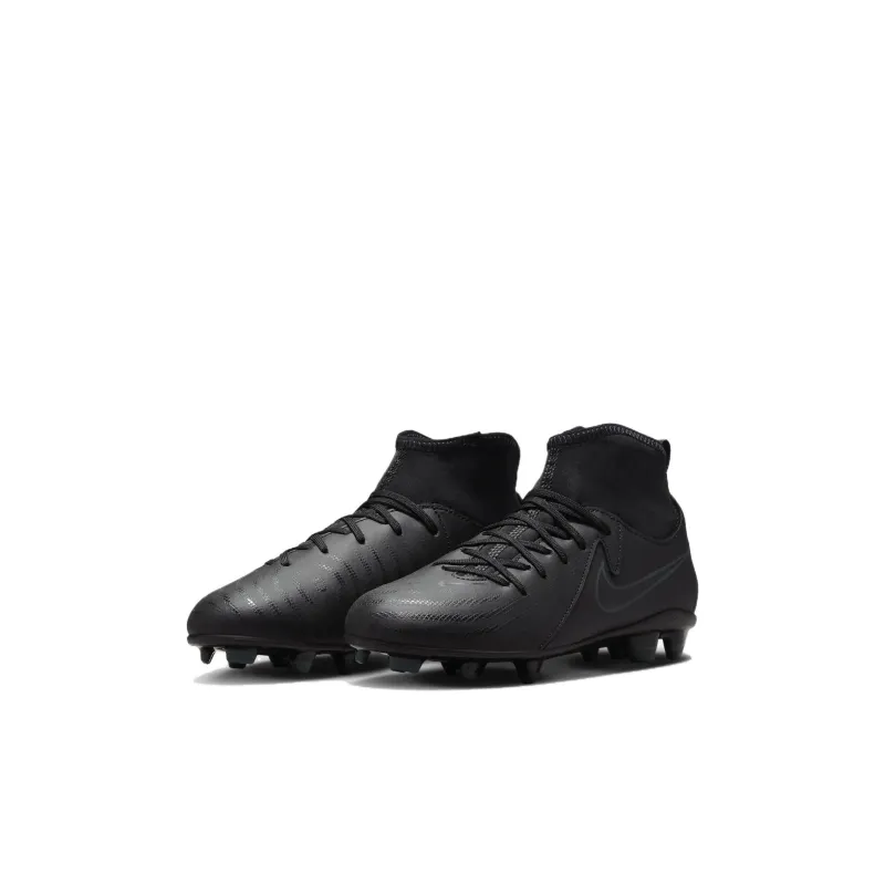 Nike Phantom Luna 2 Anti Slip Wear Resistant High Top Kids' Soccer Shoes Black Kids'-2
