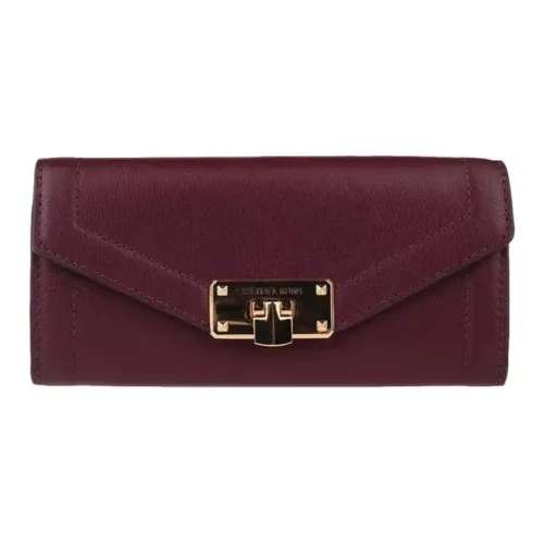 MICHAEL KORS Cow Leather Wallet Women's Burgundy