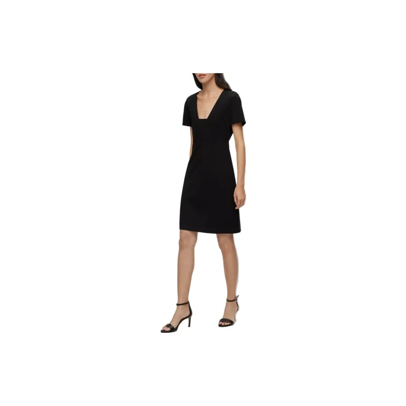 HUGO BOSS Short Sleeved Dress Women's Black-3