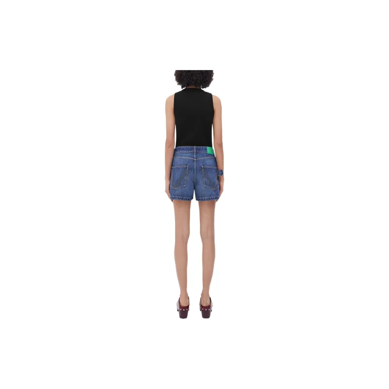 Bottega Veneta Denim Shorts Women's Blue-3