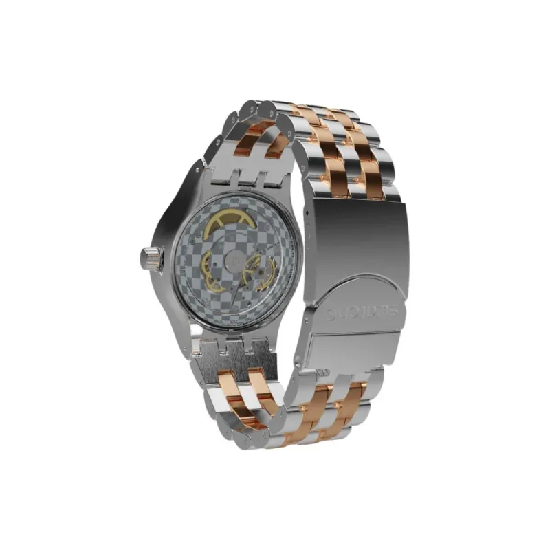 SWATCH Men 42mm Black Watch YIS405G-3