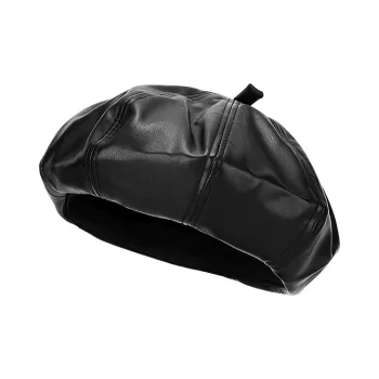 MUYKUY PU Leather Berets Women's