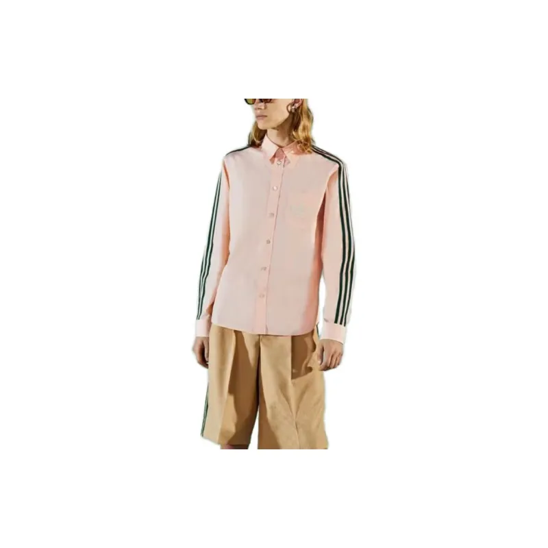 Adidas Originals X GUCCI Adidas X GUCCI Co branded Series Shirts Women's Pink-2