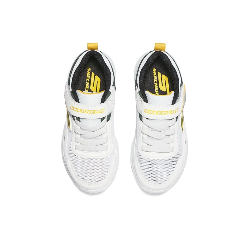Skechers Abrasion Resistant Slip Resistant Kids Lifestyle Shoes White Yellow Black Teenagers-3