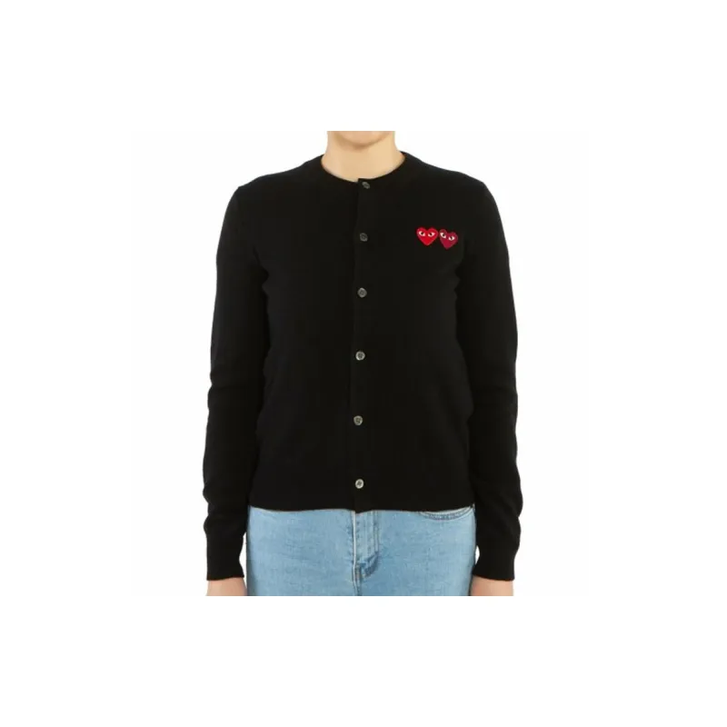 CDG Play Sweaters Women's Black-1