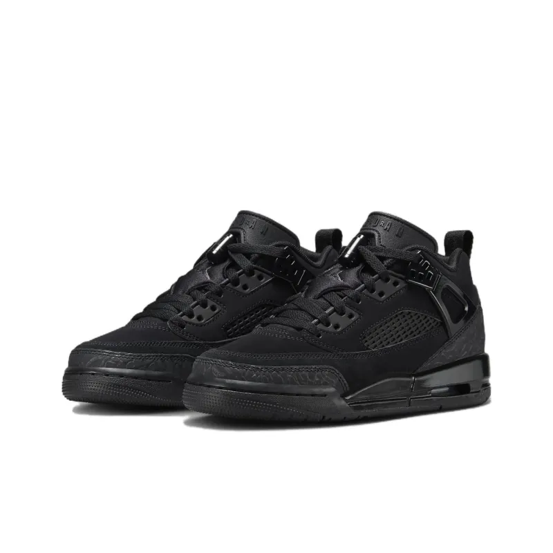 Jordan Spizike Anti Slip Wear Resistant Low Top Children's Basketball Shoes Black Unisex-2