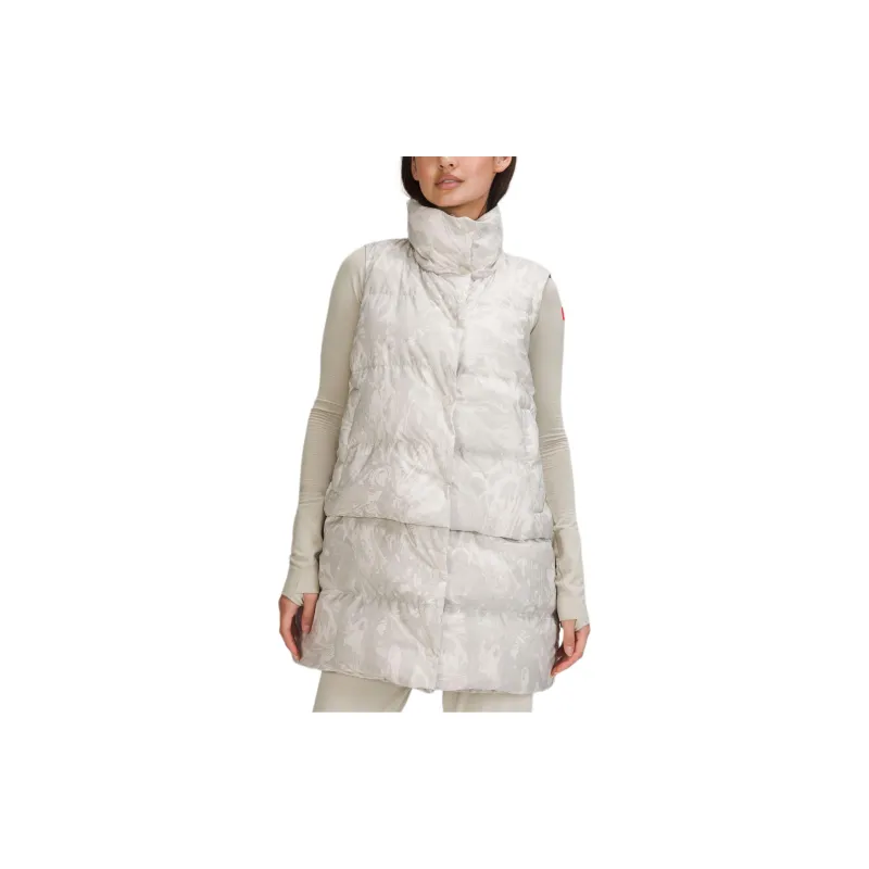 Lululemon Transformable Series Down Jacket Women's Maple Leaf Shaped Light Gray Mixed Color-2