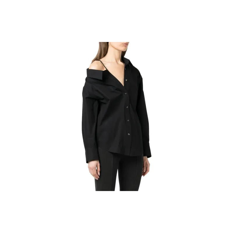 alexander wang SS22 Open-Back Detail Buttoned Shirt-2