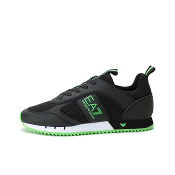 EMPORIO ARMANI EA7 Low Top Casual Shoes Unisex Black Green