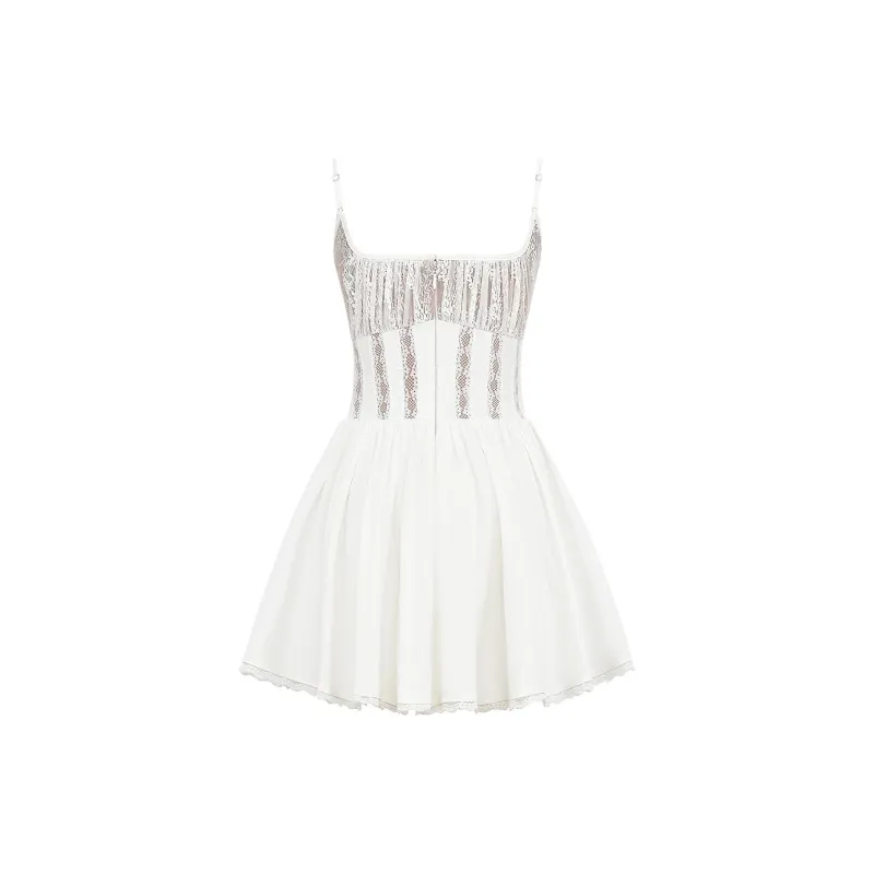HOUSE OF CB Rosaria Slip Dress Women's WHITE/White-10