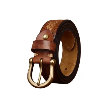 JEANSWEST Cow Leather Leather Belts Men's Width  3.8cm
