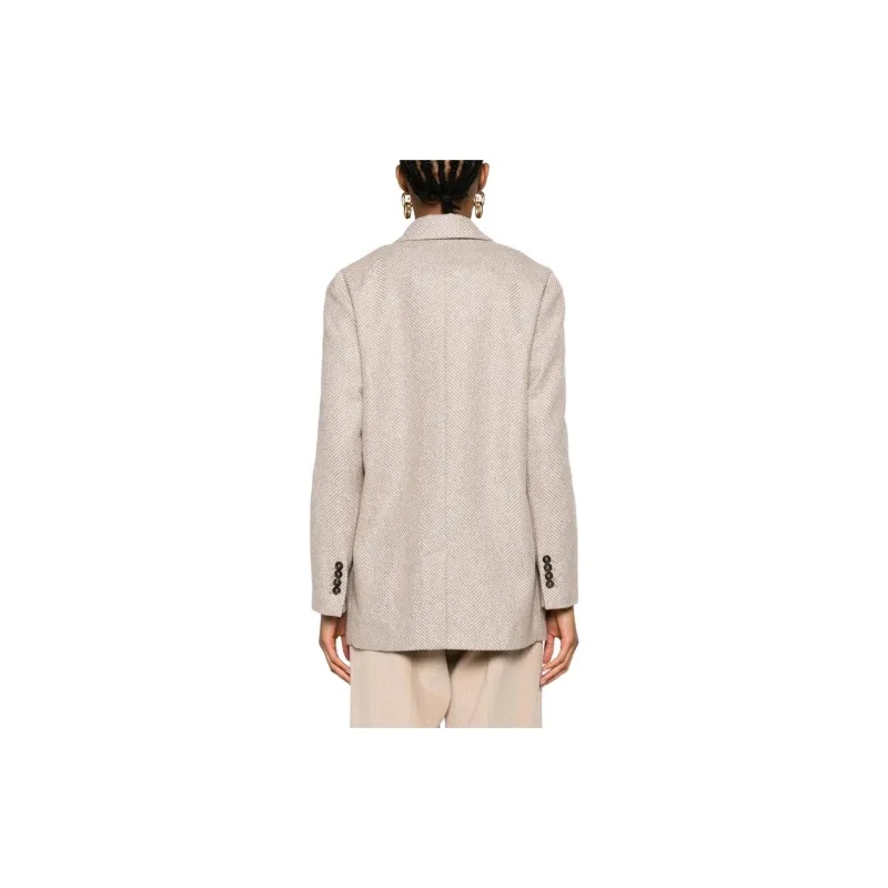 Brunello Cucinelli Herringbone pattern Single breasted Blazer-6