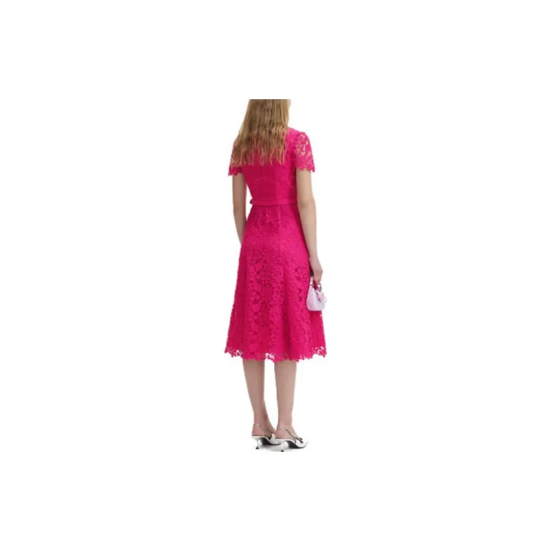 Self-portrait Short-Sleeved Dresses Women's Rose Red-2