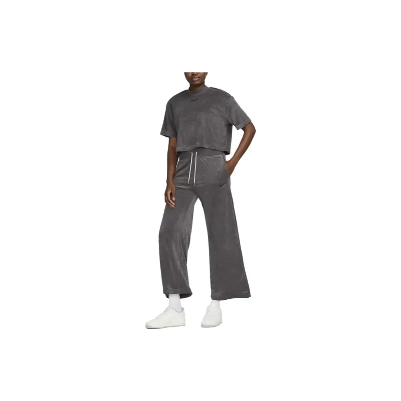 Nike Crop Tops Women's Anthracite-2