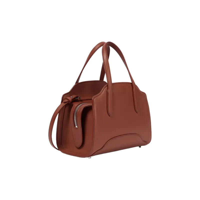 Loro Piana Sesia Calfskin Shoulder Bag Crossbody Bag Handbag Extra Mini Women's Brown-1