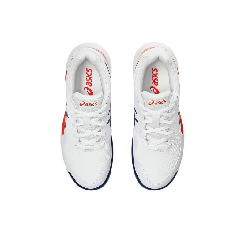Asics Gel Resolution 9 Anti Kick Cushioning Low Top Kids' Training Shoes White Blue Kids'-3