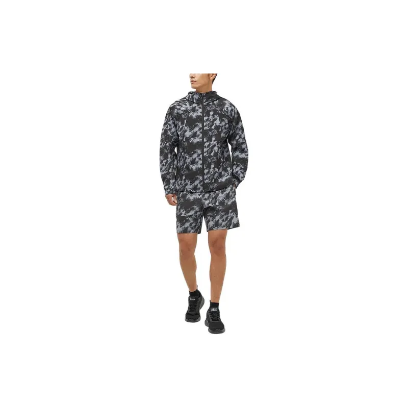 Skechers Casual Shorts Men Light Ink Black All Over Print-2