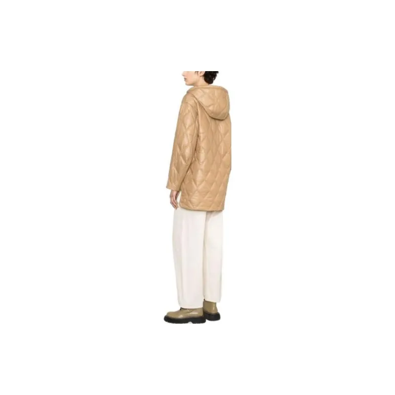 GANNI Quilted Drawstring Hooded Jacket-2