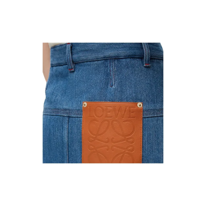 LOEWE Denim Short Skirts Women's Blue-4