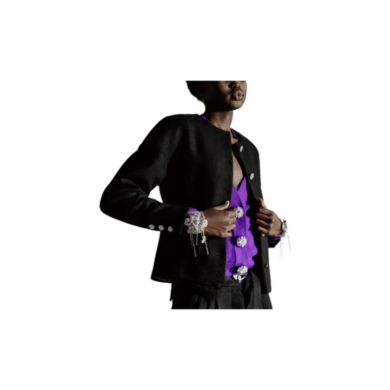 CHANEL Jackets Women's Black-2