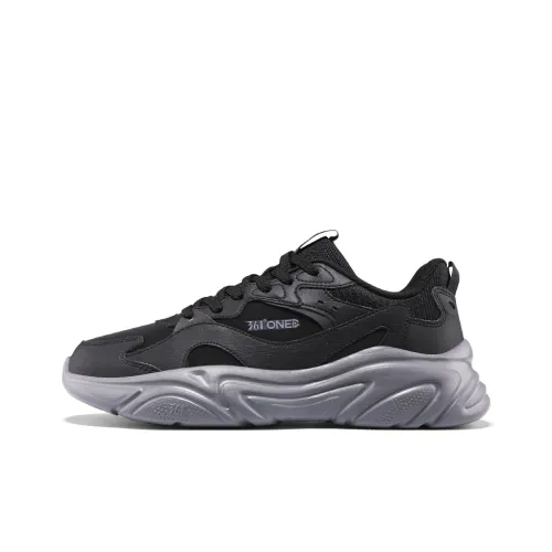 361° Anti-Slip Wear-Resistant Low-Top Casual Shoes Men's Black Gray