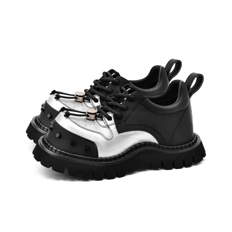 KMD Casual Single Shoes Women's Black Silver-1